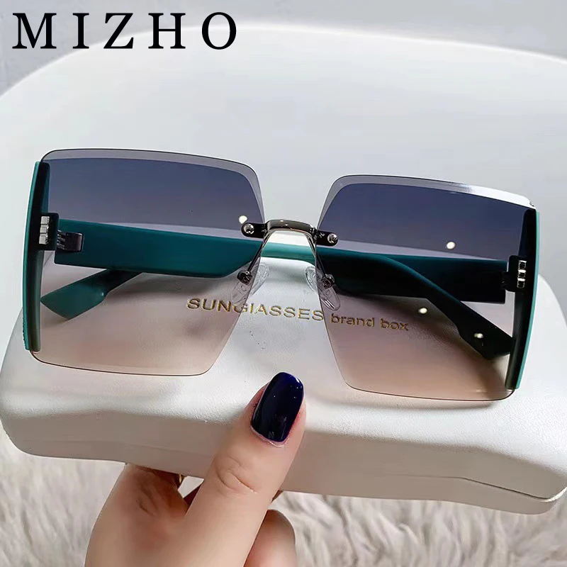 MIZHO Flip Mirrored Celebrity Sunglasses Women Vintage Square
