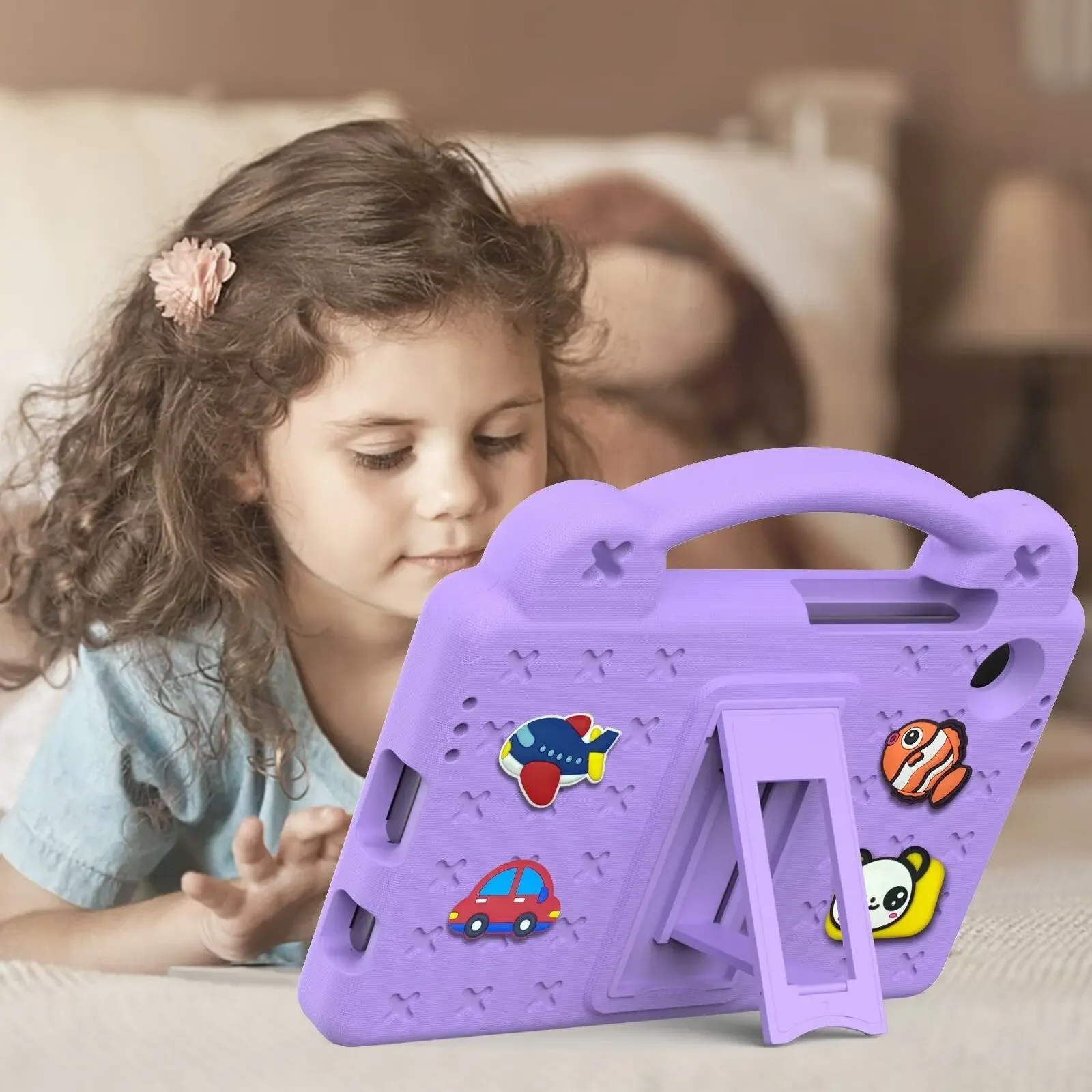 Durable EVA Kid-Friendly Tablet Case with Handle and Stand, Compatible with 11-Inch Tablets