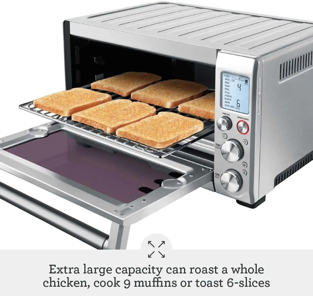 BOV845BSS Smart Pro Countertop Oven，Element iQ System Convection Powered 10 Cooking Functions Smart Oven with Slow Cook Function 3