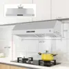 30 Inch Range Hood Under Cabinet, Stainless Steel Kitchen Range Hood with 3 Speed Touch Control, 400 CFM Suction Power, Silver 4