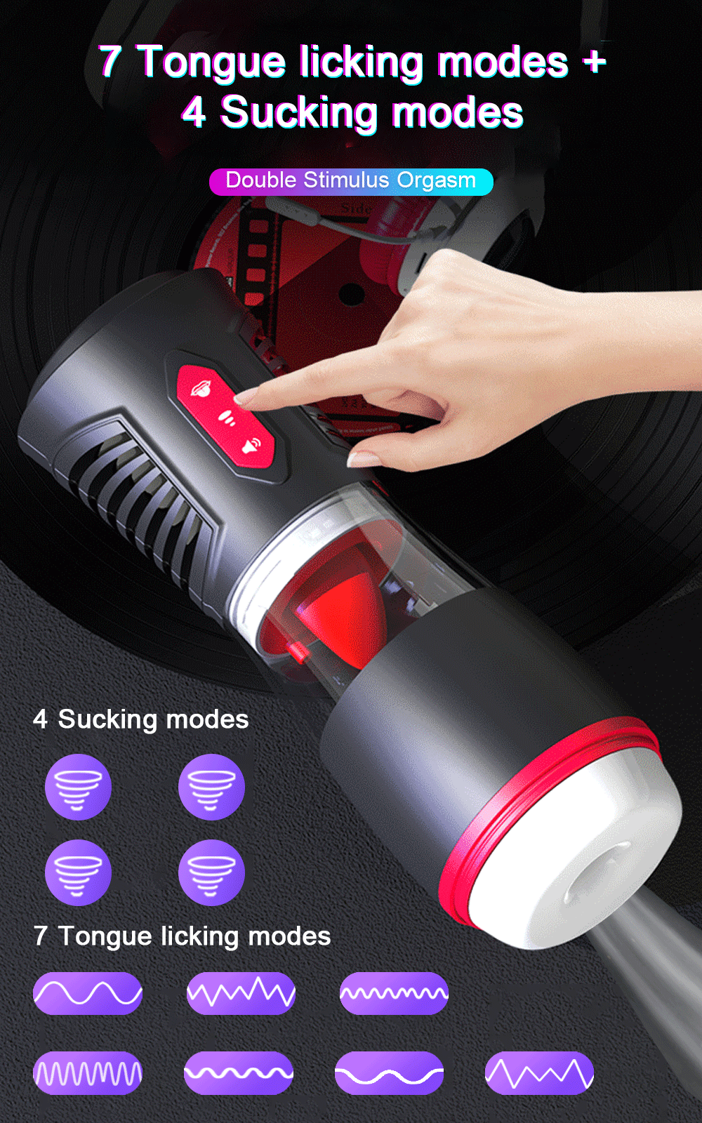 omatic Male Powerful Sucking hine Tongue Licking Stimulation Glans Blowjob Sex Toy for Men_voghion.com