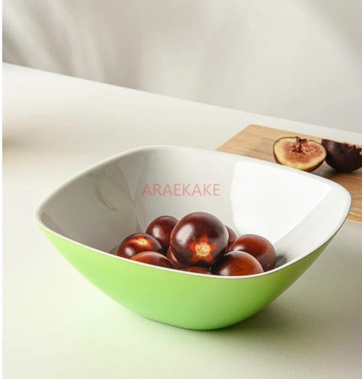 Fruit salad bowl, household tableware, plastic bowl, creative cold mixed vegetable fruit plate, fruit basin