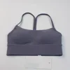 Lemon Cozy Widen Hem Padded Running Sport Bra For Women Y-Shape Racer Back Sexy Spaghetti Strap Yoga Bra Tops with Removable Cup 3