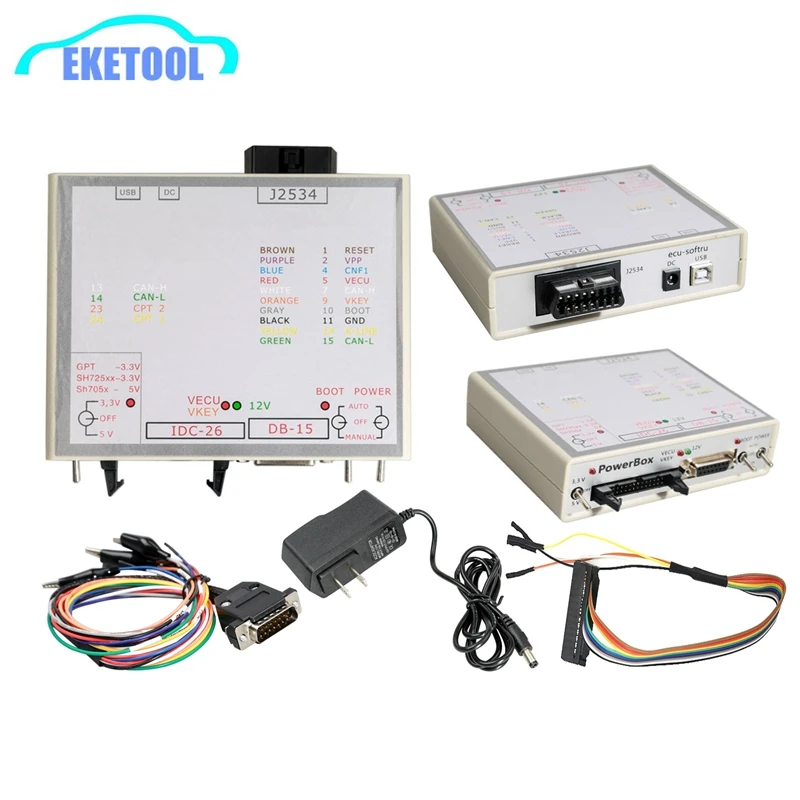 ECU Openport Power Box FLASH Tool - Compatible With JTAG Works, Full Adapters For ECU Programming & Diagnostics