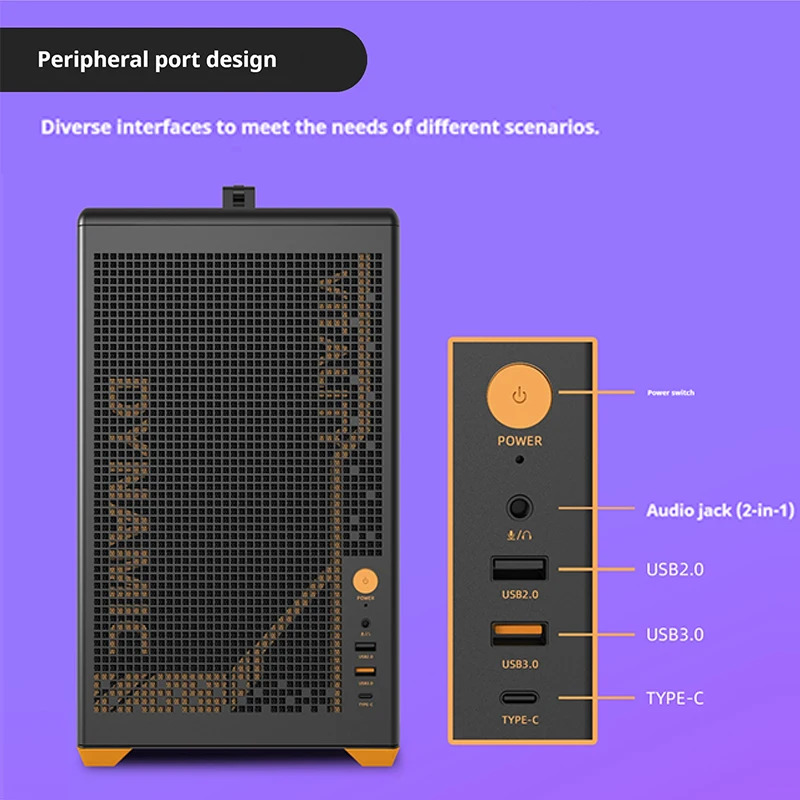 파워 트레인 X-GAMERX P80 사이드 글래스 M-ATX PC 케이스 타입-C 게이밍 케이스 240 수냉 데스크탑 휴대용 컴퓨터 케이스