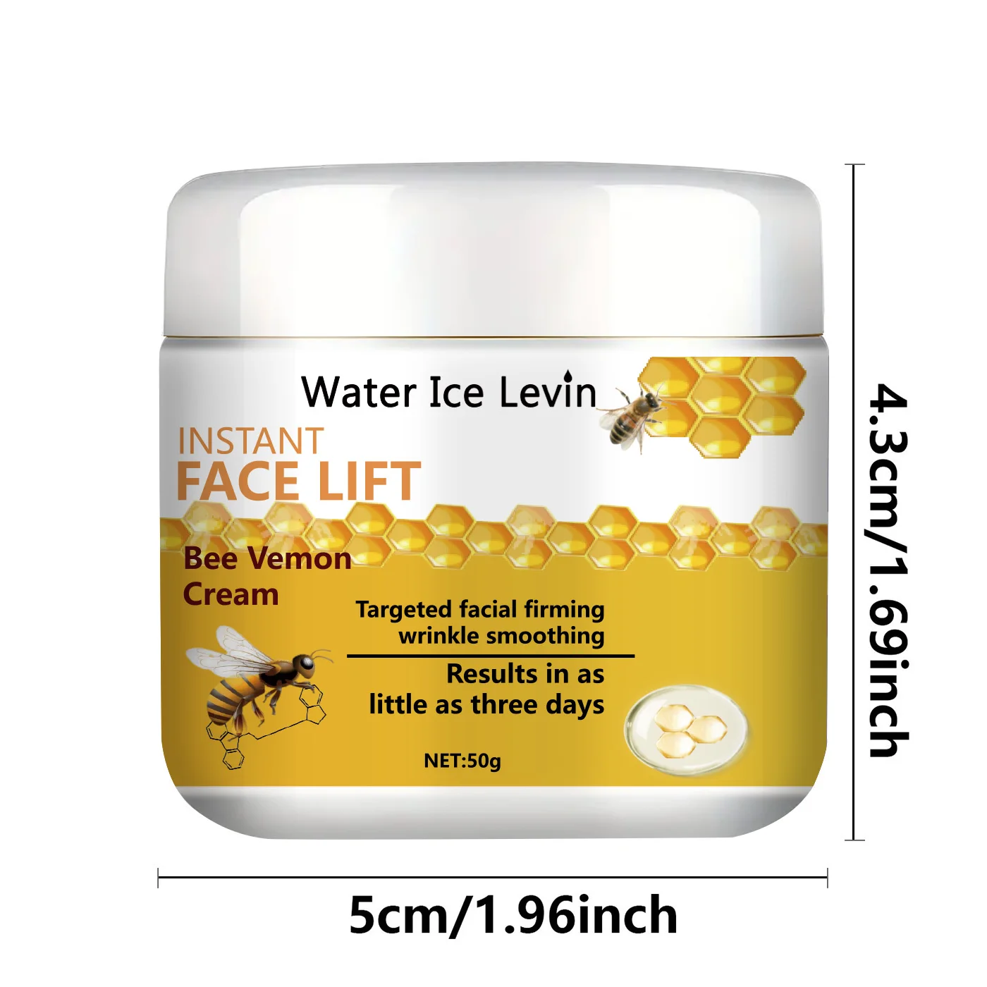 Bee Venom Facial Repair is a facial care product that tightens skin, improves skin quality, and smooths wrinkles and fine lines 2