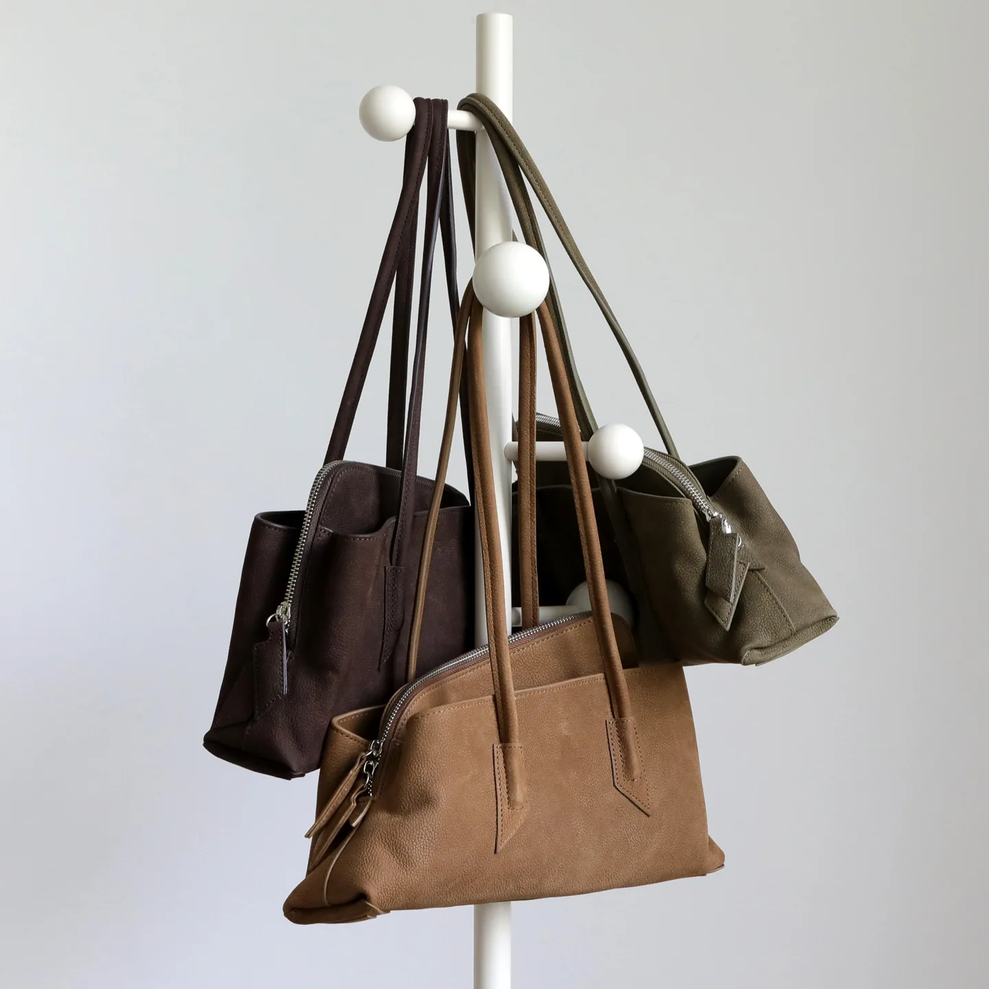 2026 Irregular Green Slanted Top Underarm Bags Women Luxury Designer Lychee-grained Cowhide Handbags Hot Chic Catwalk Bag Ladies