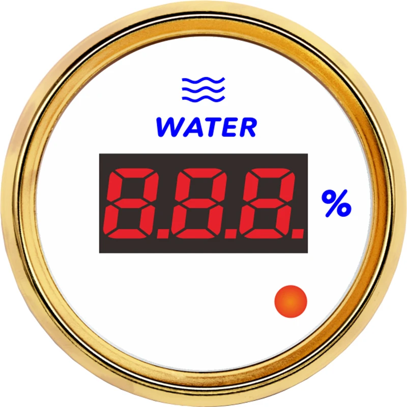 New Arrival 52mm 0-190ohm Water Level Gauges 240-33ohm Digital Water Level Meters 8 Kinds Backlight Color with Alarm for Auto