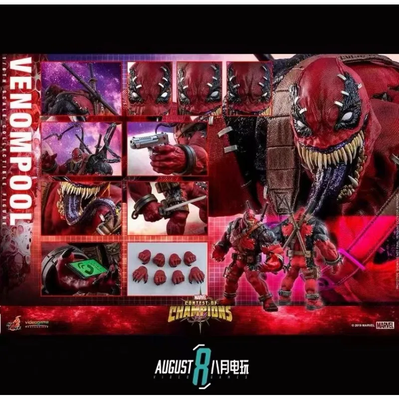 

Original Hottoys HT 1/6 VGM35 Marvel Anime Venom Deadpool Game Edition Action Figure Hobby Collectible Model Toy Figures gifts