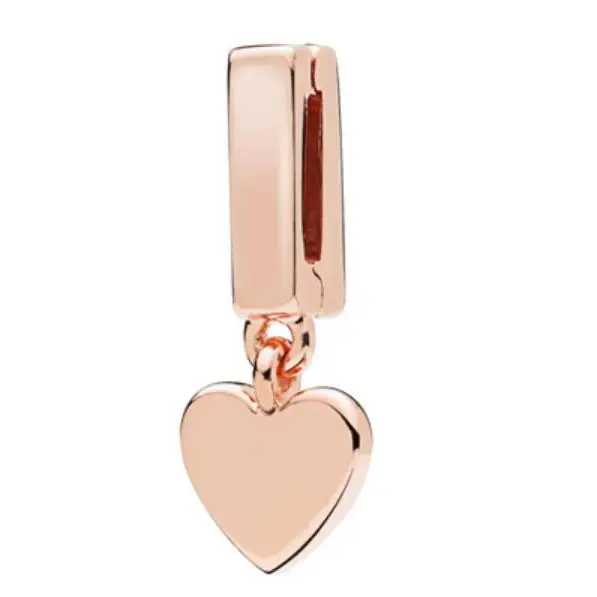Genuine 925 Sterling Silver Charm Rose Reflexions Floating Heart Clip Ciondolo Perline Fit Pandora Bracciale E Gioielli Bangle