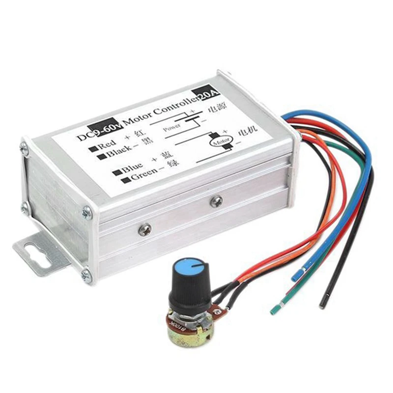 

10X Motor Speed Controller DC9V 12V 24V 48V 60V 20A PWM Motor Speed Controller Regulator Driver 0-1200W