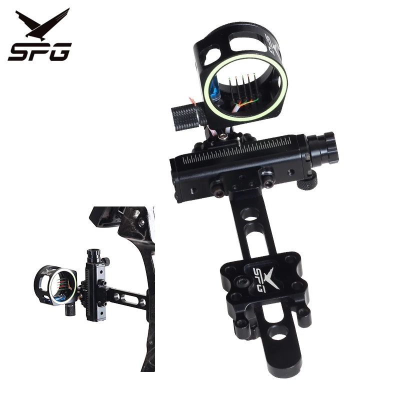 Archery Sight Hunting Bow Aluminium Alloy 5 Pin Compound Bow and Arrow Adjustable Equipment Composite Bow Sight