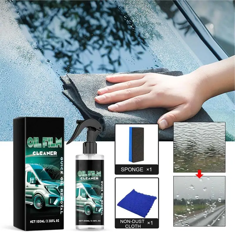 

100ml Car Window Cleaner Spray Windshield Cleaner Auto Glass Cleaning Agent Stains Remover Automobiles Front Glass Care Supplies