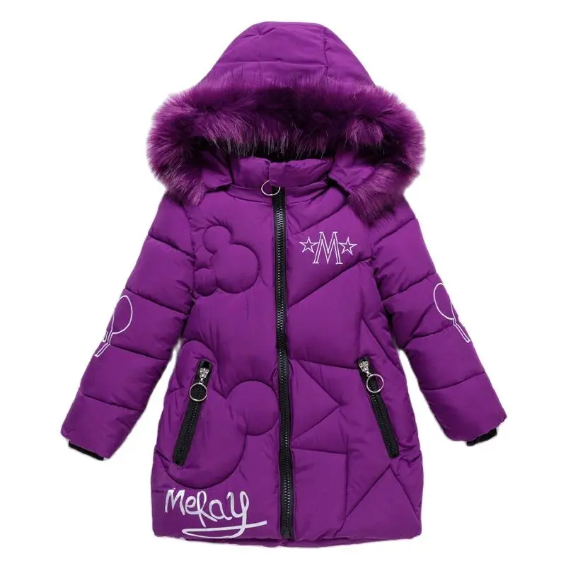 Girls Winter Jacket Children's Thick Warm Coat Kids Hooded Coats Baby Thick Parka Bunny Decoration Winter Clothing Outerwear