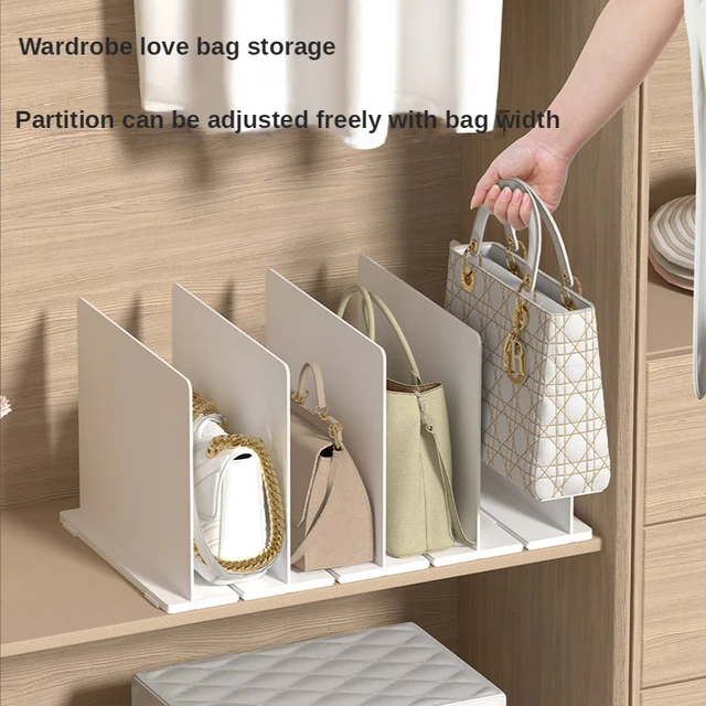 Transparent Purse Display Racks Handbag Divider Shelf Bags Handbag Storage  Rack Wardrobe Divider Shelf Luxury Bag Storage Rack - AliExpress