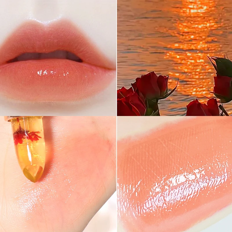 thumbnail image 1 of Jelly color-changing lipstick, warm and long-lasting, moisturizing and not easy to stick to the cup of flower lip balm, 1 of 5