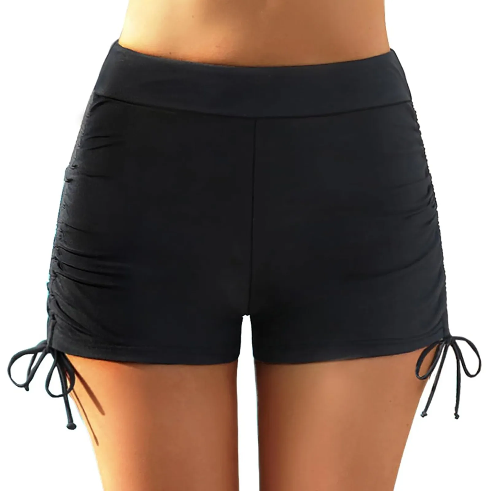 Women Plus Size High Waist Bikini Bottoms Swim Briefs Beach Shorts Ruched Bottom High Cut Swim Short Skirt Suit bikini bottom women swimwear