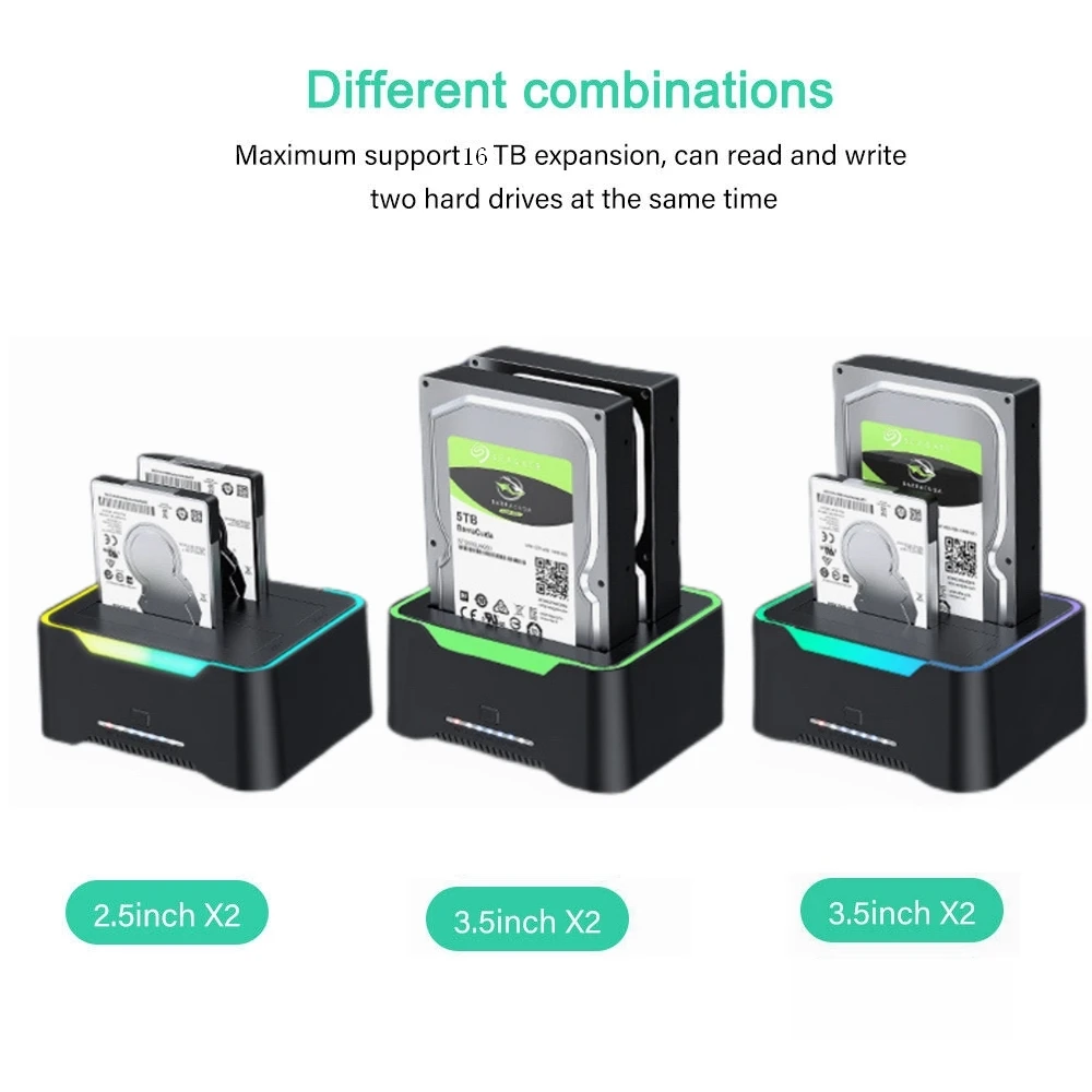 Docking Station USB 3.0 Per HDD/SSD SATA Da 2.5 E 3.5 Pollici – Supporto UASP, Fino A 24 TB, Alimentazione 12V