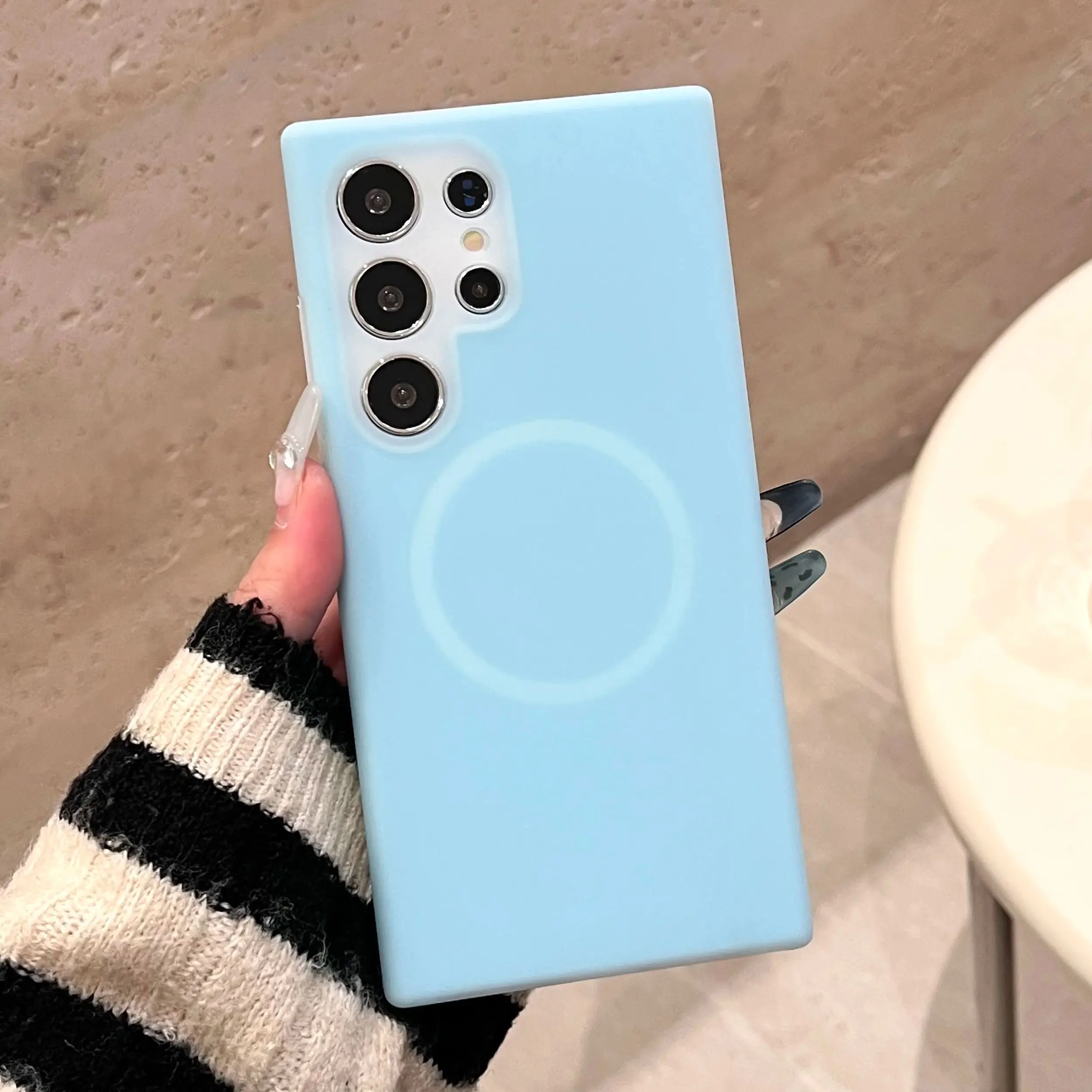 Luxury Ins Chic Jelly Liquid Silicone Shockproof Matte Case with MagSafe
