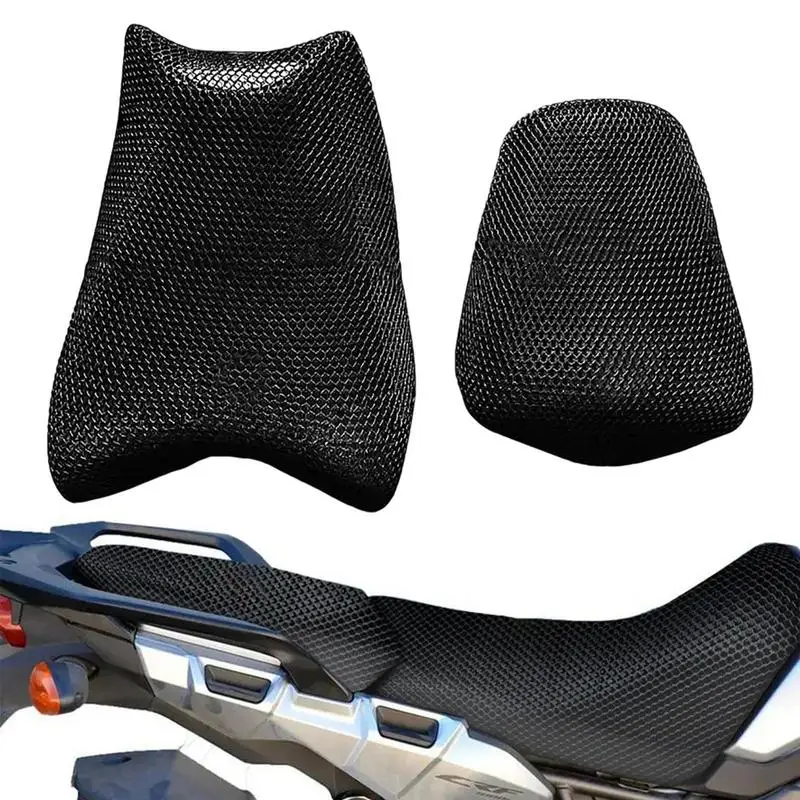 

2pcs Motorcycle 3D Mesh Cushion Non-slip Gripper Seat Cover For Honda 1100 Crf1100L ADVANTURE Motorbike Cool Pad
