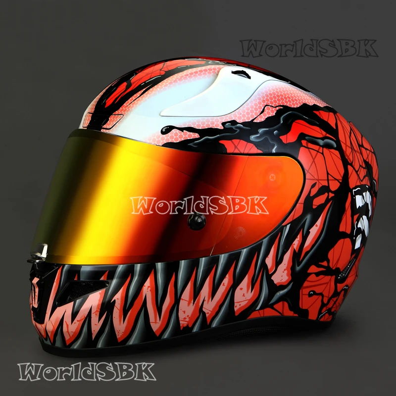  HJC RPHA 11 Pro Carnage Helmet (X-Large) (RED) : Automotive