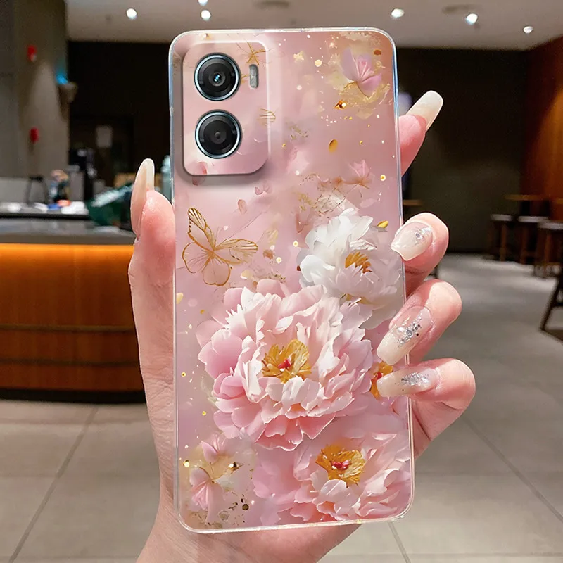 Fashion Butterfly Flower Phone Case - Soft TPU Silicone Back Bumper Etui