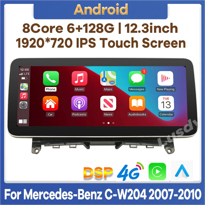 

Автомобильный мультимедийный плеер, плеер на Android 6 + 12,3G, с GPS, для Mercedes Benz C Class W204, 128-2007 ГГц