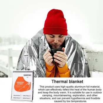 Space Blankets Survival Heavy Duty Hiking Essentials Survival Kits Gear And Equipment Portable And Lightweight For Camping 3
