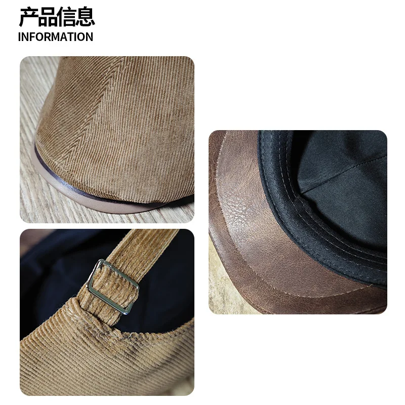Women Girls Newsboy Flat Cap Classic Corduroy Irish Hat Gatsby Ivy Golf Cabbie Hat