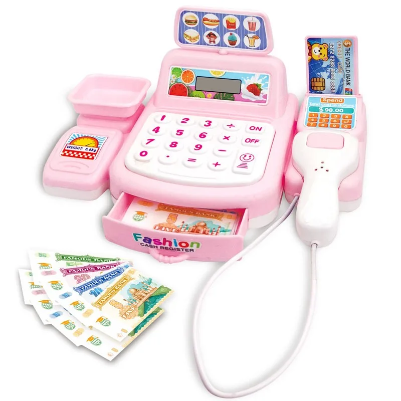 Simulation shopping cash house toys supermarket cashier toys cash register playset