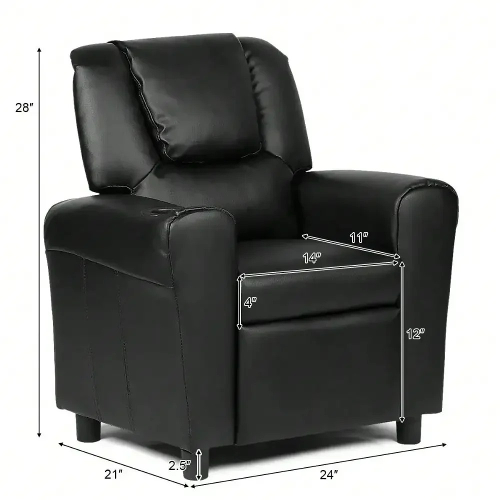 Sofa Recliner Couch Armchair W/Footrest Cup Holder Living Room Bedroom New 2