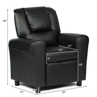 Sofa Recliner Couch Armchair W/Footrest Cup Holder Living Room Bedroom New 2