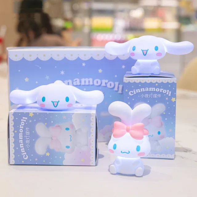 Sanrio Blind Box Kawaii Cinnamoroll Figures Toy Light Night Home Decoration For Fans Children Christmas Gift 1