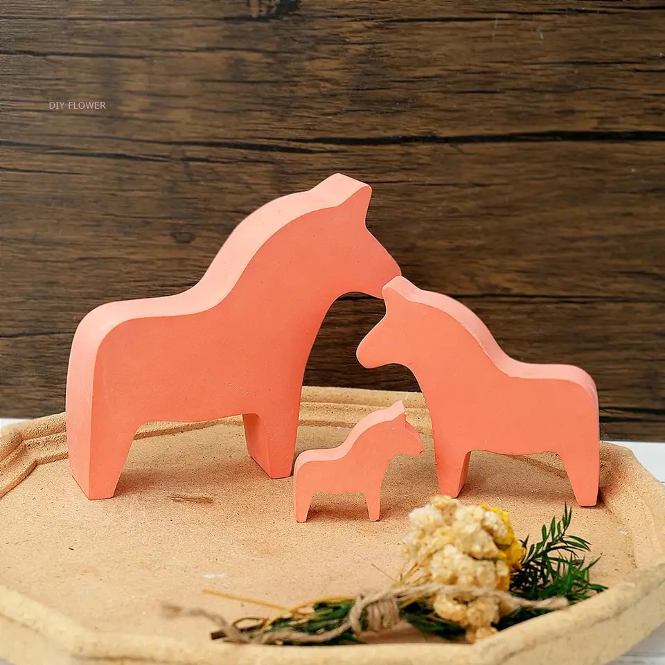 Pferd Silikonform Für Kerzenhalter - DIY Gießform Für Beton & Harz