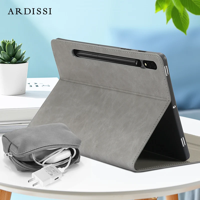Ardissi Tablet Estande Case para Samsung Galaxy Tab s8 Plus s7 fe s6 Lite Funda Capa do Livro Capa Capa de Couro do Plutônio Microfibra