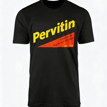 T-Shirt in Maglia Stile Retrò Pervitin, Casual, Adatta per Uomo, Vestibilità Classica, Morbida e Confortevole, Tessuto di Alta Qualità, Asciugatura Rapida