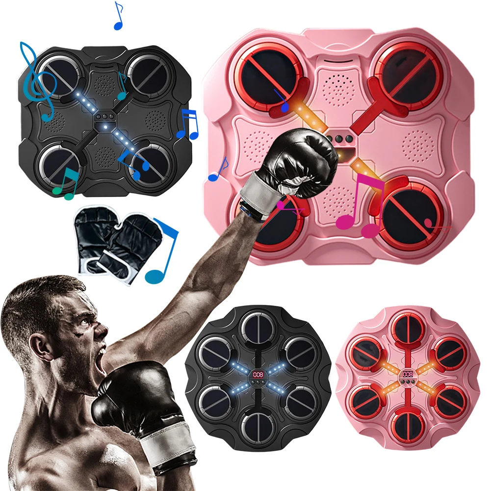 Music Boxing Machine Boxing Workout Machine Bluetooth-Compatible Smart Training with Gloves for Response Training