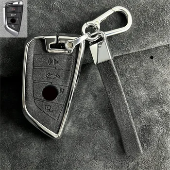 Cover per chiave/telecomando per BMW X1 X3 X4 X5 F15 X6 F16 G30 7 serie G11 F48 F39 520 525 f30 118i 218i 320i - Custodia protettiva per custodia per chiave auto in lega di zinco per BMW X1 X3