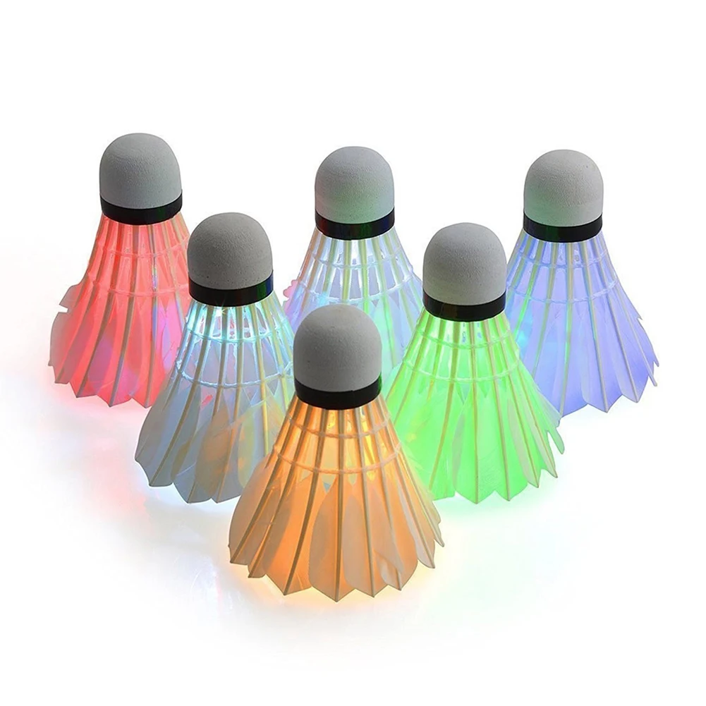 

4 Pcs LED Badminton Shuttlecocks Lighting Birdies Shuttlecock Glowing Badminton for s Indoor Sport