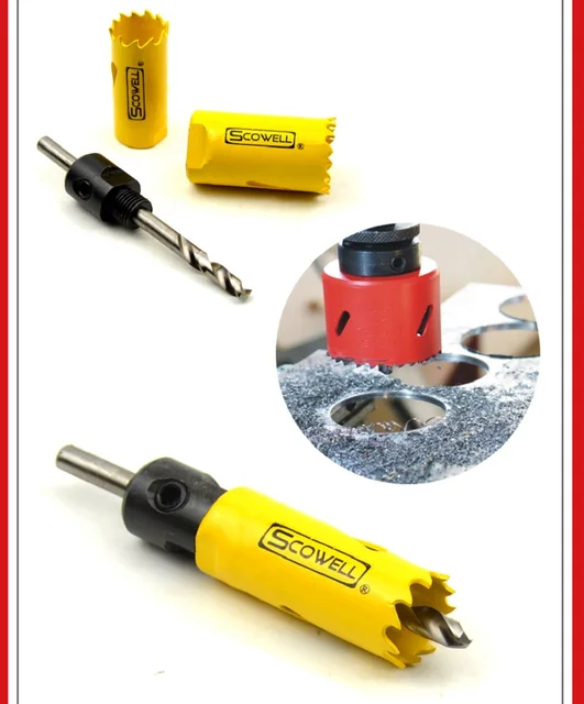 Sega A Tazza Bimetallica LAIWEI 100mm - Perfora Legno E Metallo Senza Fatica Con Arbor Incluso - Foto 3