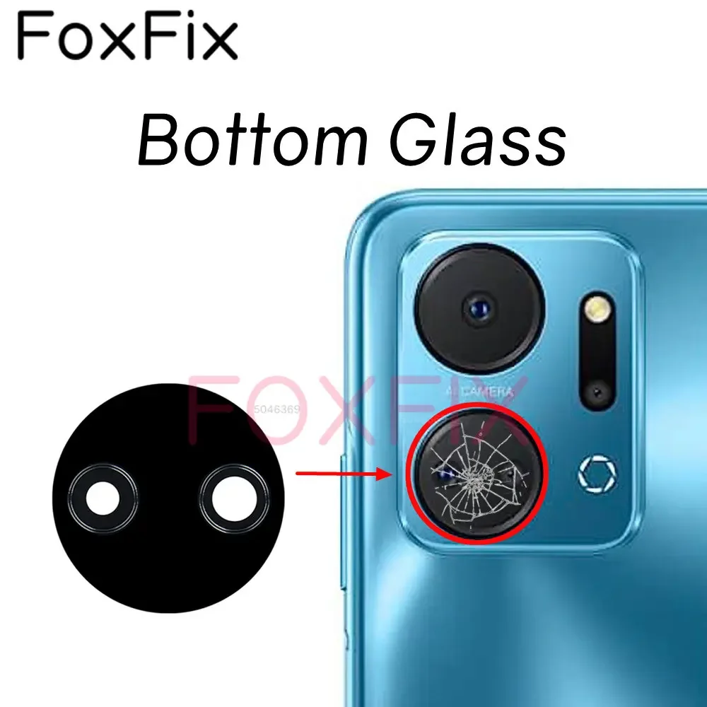 후면 카메라 유리 렌즈 교체, Honor X7a RKY-LX1 RKY-LX2 RKY-LX3, 접착 스티커 포함