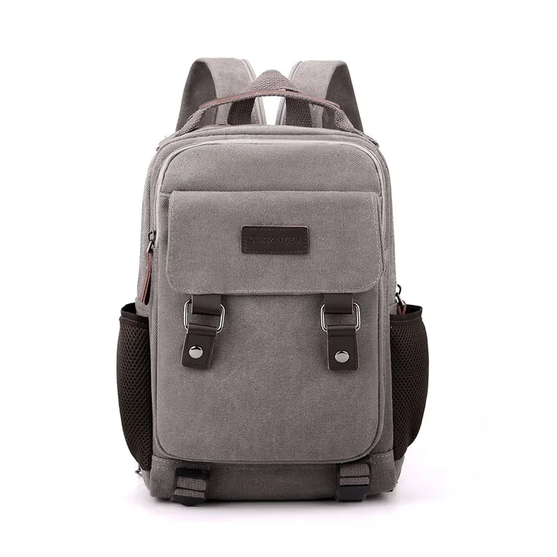 

Small Mens Backpack Canvas Casual Backpacks for Men 2023 Mini Male School Bag Rucksack Man Multi-function Crossbody Bag Travel