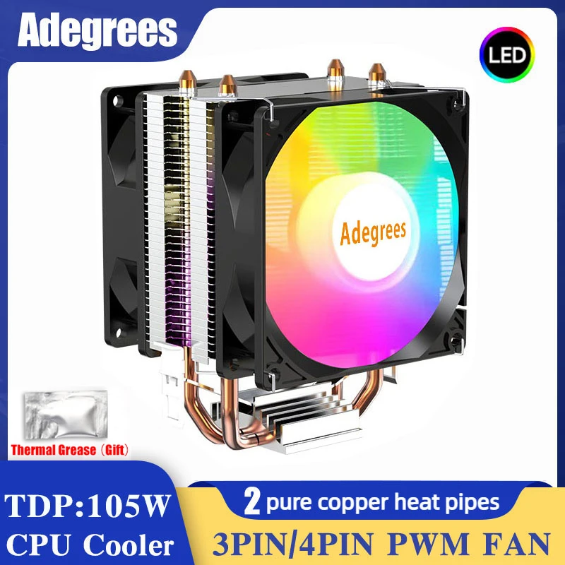 Cpu Air Cooler X79 X99 3pin Pwm 4pin Silencioso Processador Ventilador de Refrigeração para Intel Lga 1151 1155 1200 1700 2011 Amd Am3 Am4 pc Radiador
