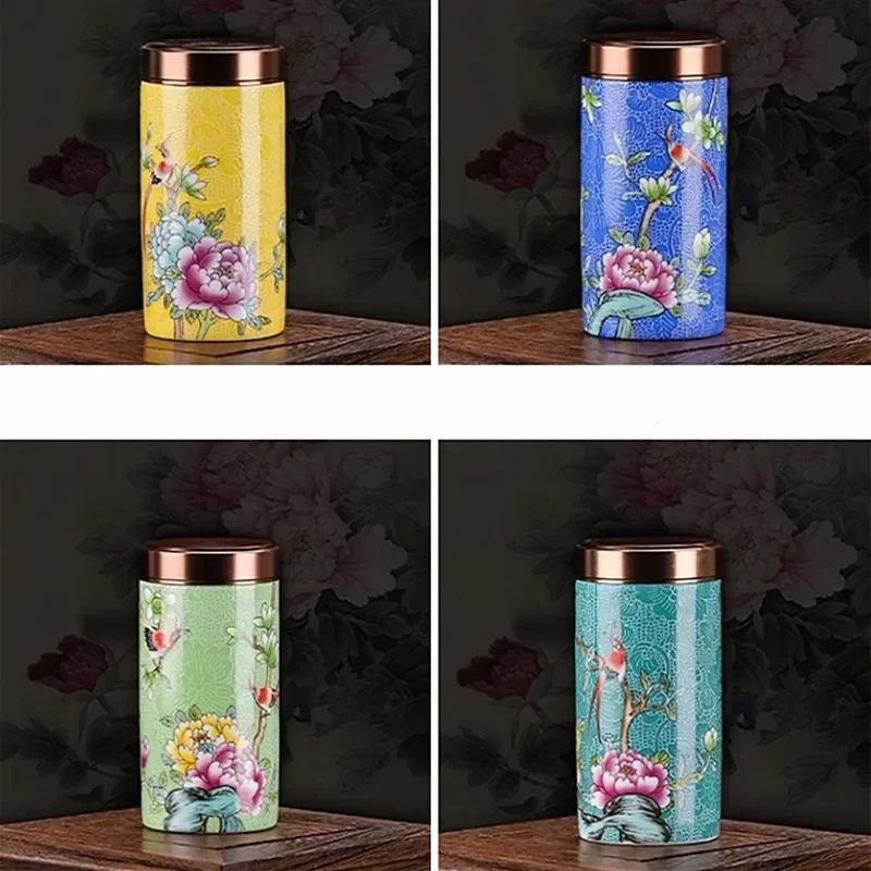 Ceramic Storage Jar Mini Pottery Jar Airtight Pots Ointment Storage Box Ceramic Tea Organizer Storage Tanks Coffee Kitchen Container