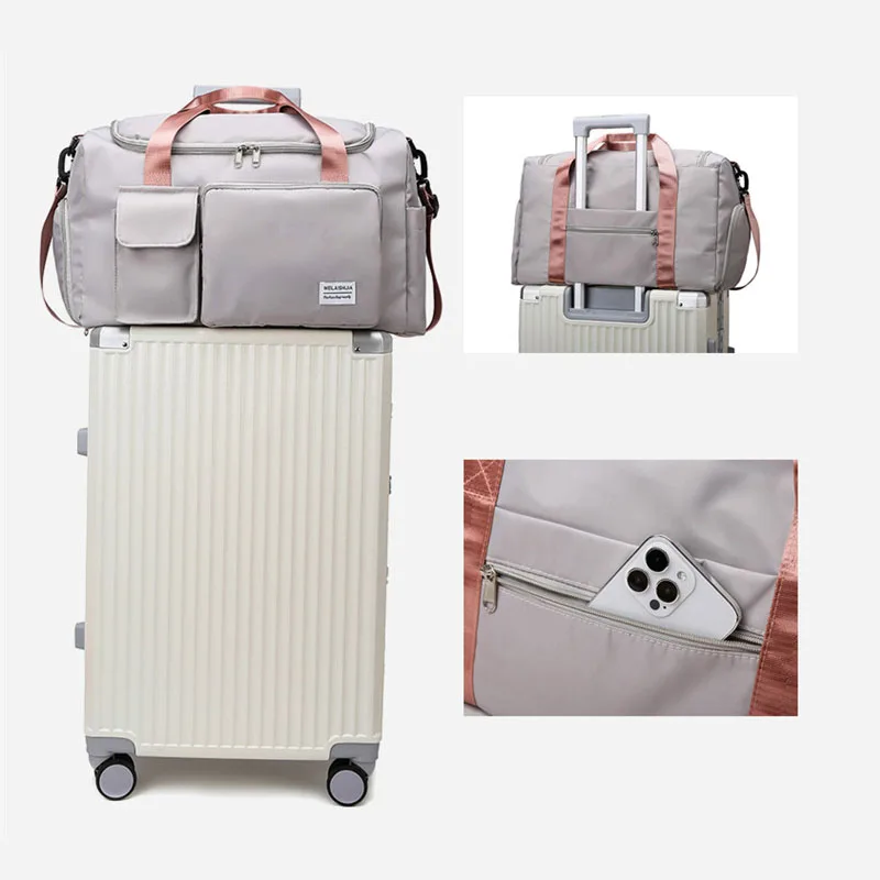 Carry On Travel Bag Large Capacity Gym Bag Weekender Overnight Duffle Bags With Shoe Compartment Sports Fitness Bags for Women 4