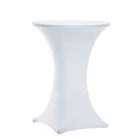 1PC Stretch Round Tablecloth Cocktail Table Cover Spandex Table Cloth Bar Hotel Party Wedding Elastic Table Cloth Decoration 1