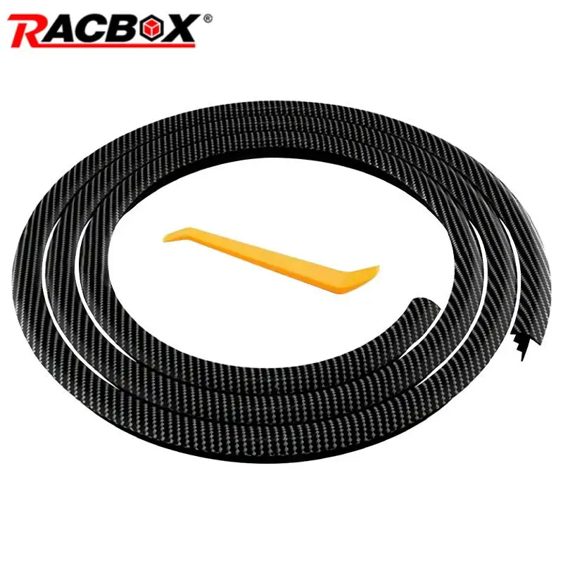 

1.6M Car Dashboard Sealing Strip Carbon Fiber Weatherstrip Front Windshield Sound Insulation Seal Clearance Auto Accessories