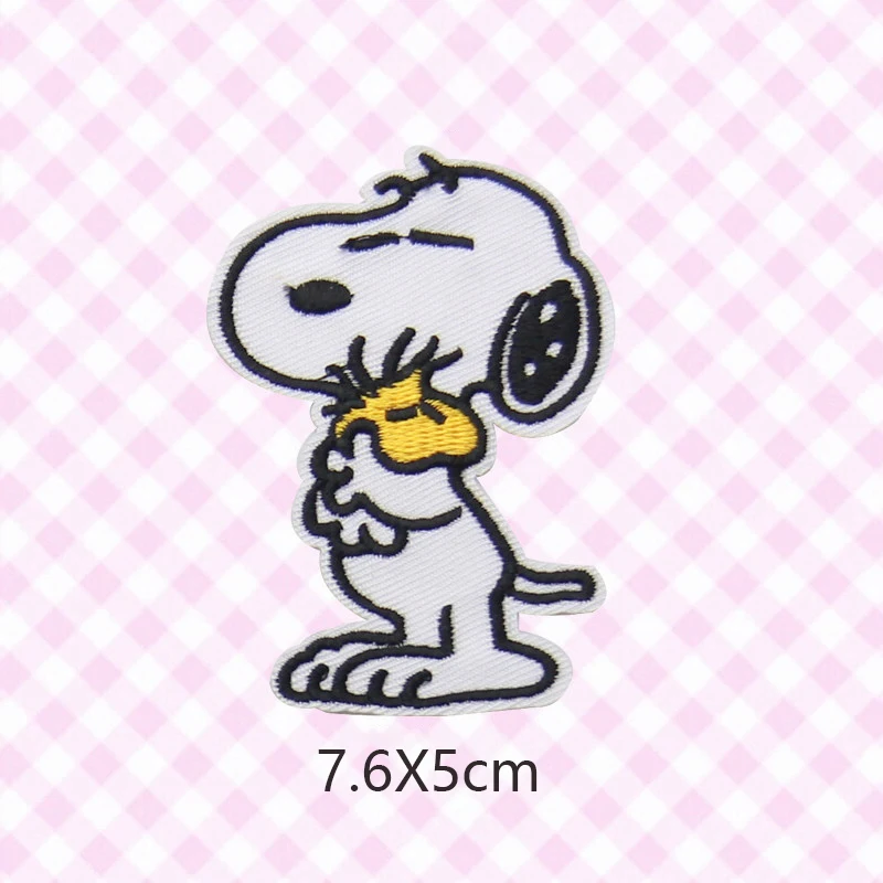 Snoopy Patch Cartoon Embroidered Iron on Patches for Clothing Fashion Backpack Jacket Jeans Sticker DIY Girl Sewing Decoration 6