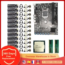 carte mÃ¨re B250C pour mineur, Combo 12 PCIE vers USB3.0, carte graphique LGA1151, processeur G3900 DDR4 pour mineur=