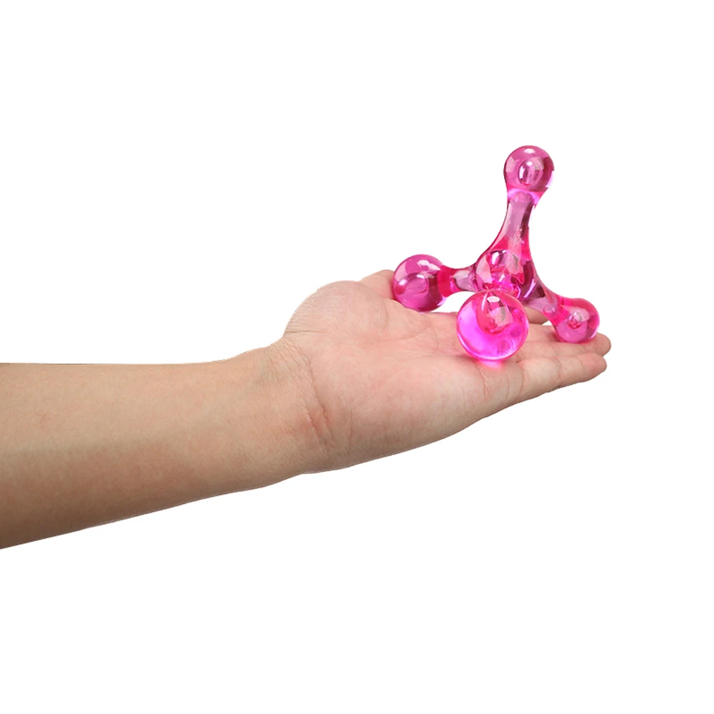 1Pcs Hand Held Massagers Tools, Back Deep Tissue, 4-Legged Acupressure Gentle Self Massager Trigger Pressure Point_voghion.com